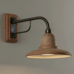 Toscot Garten-Wandlampen-Kunsthandwerkliche Gartenapplikation in Galestro, hergestellt in Italien – Spoleto