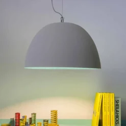 In-es.artdesign Moderne Pendelleuchten-Lackierte Pendelleuchte H2o Moderner Zement