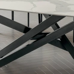 Viadurini Living Esstische-Laminam Küchentisch mit Metallstruktur Made in Italy - Carlino