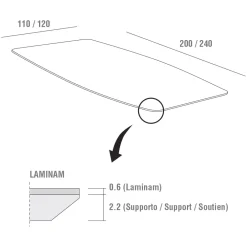 Viadurini Living Esstische-Laminam Küchentisch mit Metallstruktur Made in Italy - Carlino