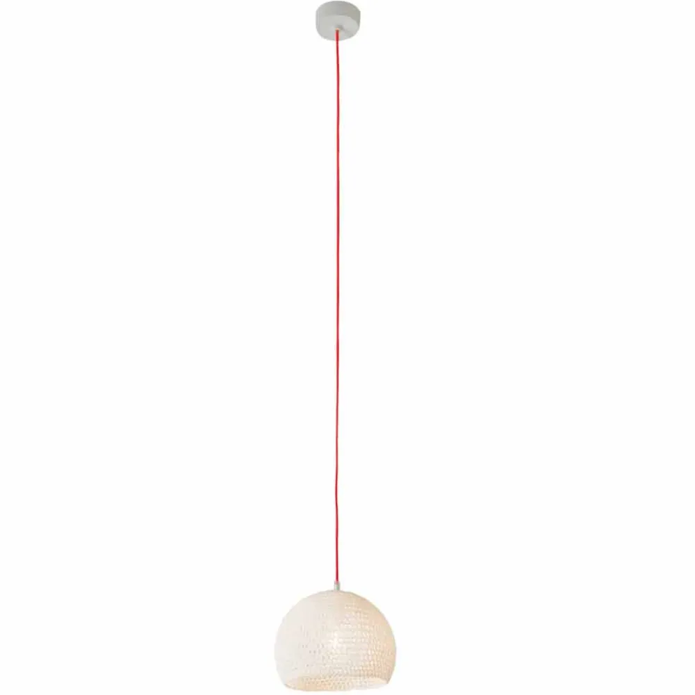 In-es.artdesign Klassische Pendelleuchten-Lampe aus Baumwolle und Viskose aufgehängt Moderne Textur