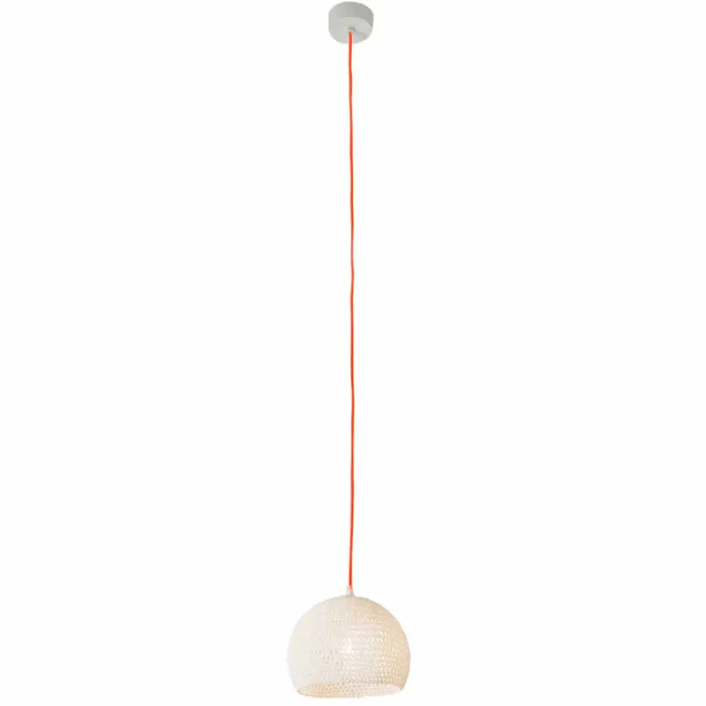 In-es.artdesign Klassische Pendelleuchten-Lampe aus Baumwolle und Viskose aufgehängt Moderne Textur