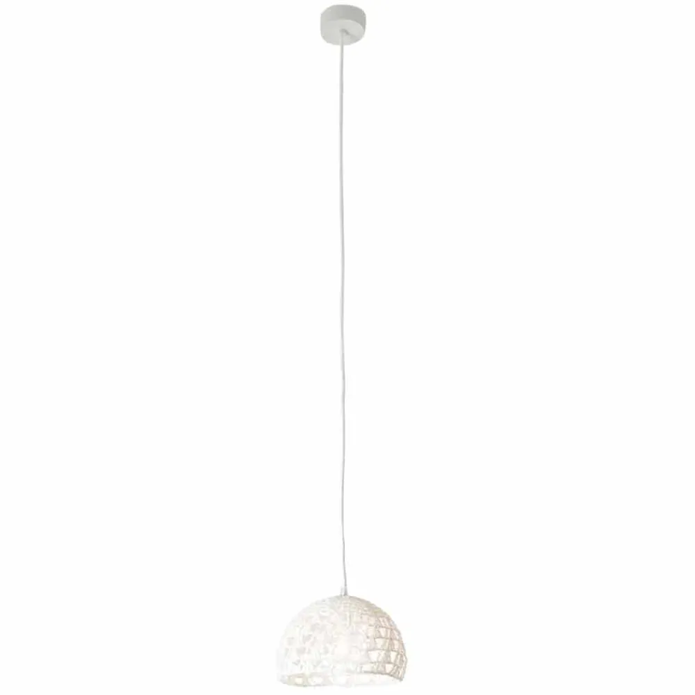 In-es.artdesign Klassische Pendelleuchten-Lampe aus Baumwolle und Viskose aufgehängt Moderne Textur