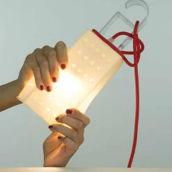 In-es.artdesign Design Tischlampen-Lampe aus Laprene Tisch Cacio & Pepe modern