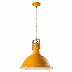 Ferroluce Pendelleuchten Vintage-Lampe im Industrial Design aus Keramik und Metall Ruth
