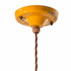 Ferroluce Pendelleuchten Vintage-Lampe im Industrial Design aus Keramik und Metall Ruth