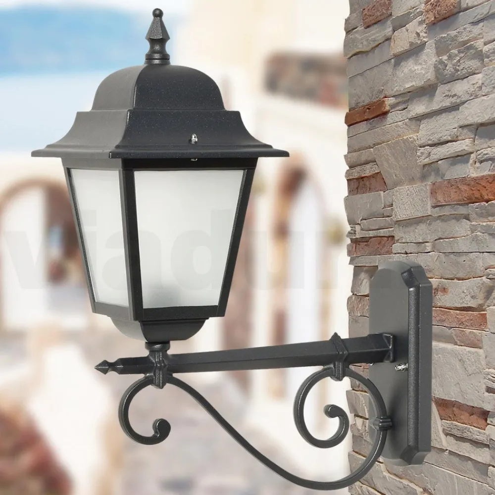 Viadurini Lighting Garten-Wandlampen-Lampe mit Struktur aus Aluminiumdruckguss und Glas Made in Italy - Scintilla