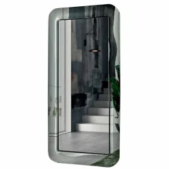 Viadurini Living Wandspiegel-Langer rechteckiger Spiegel mit Rahmen in Kristalloptik, hergestellt in Italien – Loop