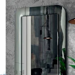 Viadurini Living Wandspiegel-Langer rechteckiger Spiegel mit Rahmen in Kristalloptik, hergestellt in Italien – Loop