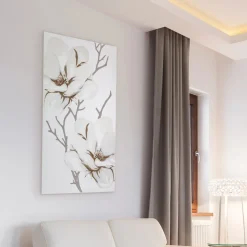 Viadurini Decor Blumen Bilder-Lasergefertigtes Bild mit Magnolienblume, hergestellt in Italien – Misaki