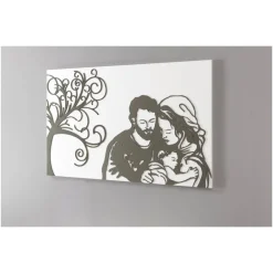 Viadurini Decor Religiöse Bilder-Lasergravierte Tafel, die das Leben darstellt, hergestellt in Italien – Aika