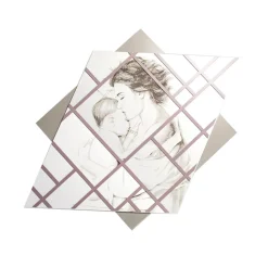 Viadurini Decor Religiöse Bilder-Lasergravierte Tafel mit Frau und Kind, hergestellt in Italien – Harald