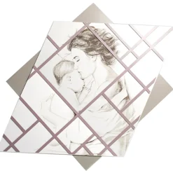 Viadurini Decor Religiöse Bilder-Lasergravierte Tafel mit Frau und Kind, hergestellt in Italien – Harald