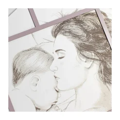 Viadurini Decor Religiöse Bilder-Lasergravierte Tafel mit Frau und Kind, hergestellt in Italien – Harald