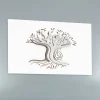 Viadurini Decor Blumen Bilder-Lasergravierte weiße Tafel mit Baum und Familie, hergestellt in Italien – Helga