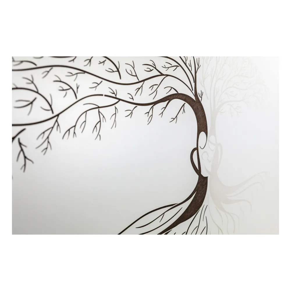 Viadurini Decor Blumen Bilder-Lasergraviertes Bild mit Stammbaum und Herz, hergestellt in Italien – Aletha
