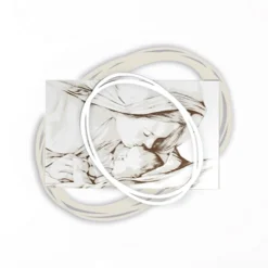 Viadurini Decor Religiöse Bilder-Lasergraviertes Bild mit Marias Kuss an Jesus, hergestellt in Italien – Sylvie