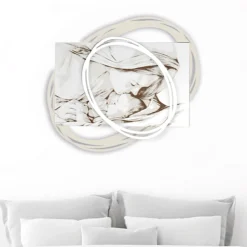 Viadurini Decor Religiöse Bilder-Lasergraviertes Bild mit Marias Kuss an Jesus, hergestellt in Italien – Sylvie