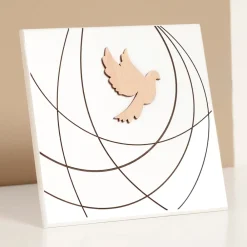 Viadurini Decor Religiöse Bilder-Lasergraviertes Bild mit der Darstellung der Heiligen Konfirmation, hergestellt in Italien – Mumbi