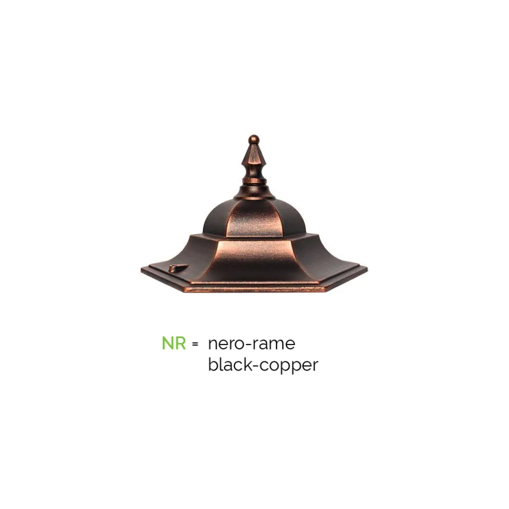 Viadurini Lighting Gartenlampion-Laternenpfahl 2 Lichter aus Aluminium und Glas Made in Italy Vintage - Janira