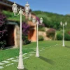 Viadurini Lighting Gartenlampion-Laternenpfahl mit 2 Lichtern im Vintage-Stil aus weißem Aluminium, hergestellt in Italien – Dodo