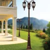 Viadurini Lighting Gartenlampion-Laternenpfahl mit 3 Lichtern im Vintage-Stil aus Aluminium, hergestellt in Italien – Leona