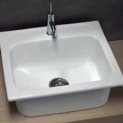 Viadurini Bathroom Keramikwaschbecken-Lavabo da Incasso und Appoggio Moderno in Ceramica Colorata Vinovo