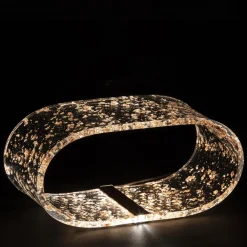 Viadurini Lighting Moderne Tischlampen-LED Acryl Kristall Tischlampe Gold, Silber, Kupferblatt - Gnassi