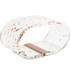 Viadurini Lighting Moderne Tischlampen-LED Acryl Kristall Tischlampe Gold, Silber, Kupferblatt - Gnassi