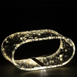 Viadurini Lighting Moderne Tischlampen-LED Acryl Kristall Tischlampe Gold, Silber, Kupferblatt - Gnassi