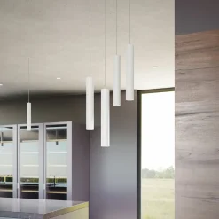 Viadurini Lighting Moderne Pendelleuchten-LED Einbau-Pendelleuchte aus weißem oder schwarzem Aluminium - Rebolla