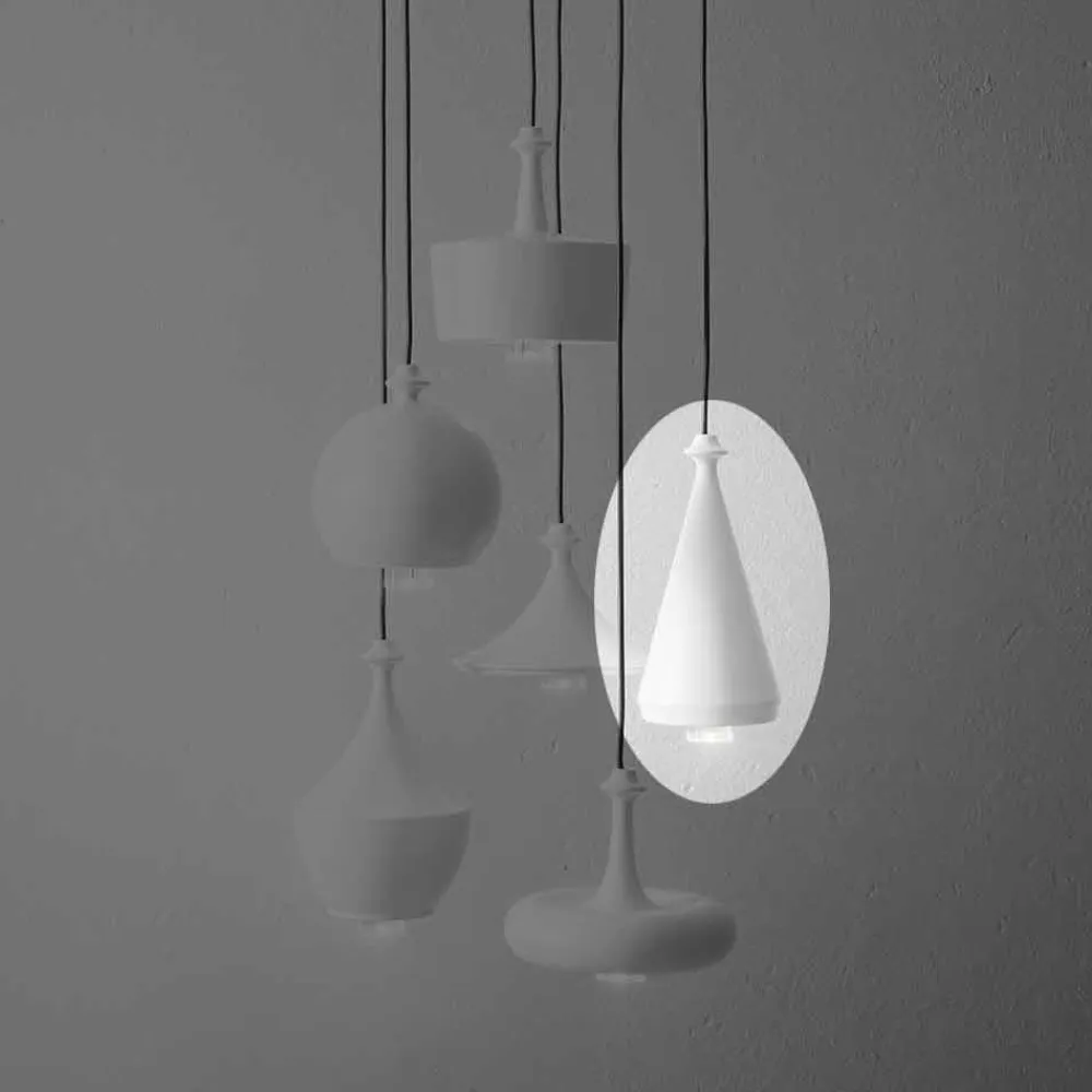 Aldo Bernardi Moderne Pendelleuchten-LED Hängeleuchte aus Keramik im Design – Lustrini L2