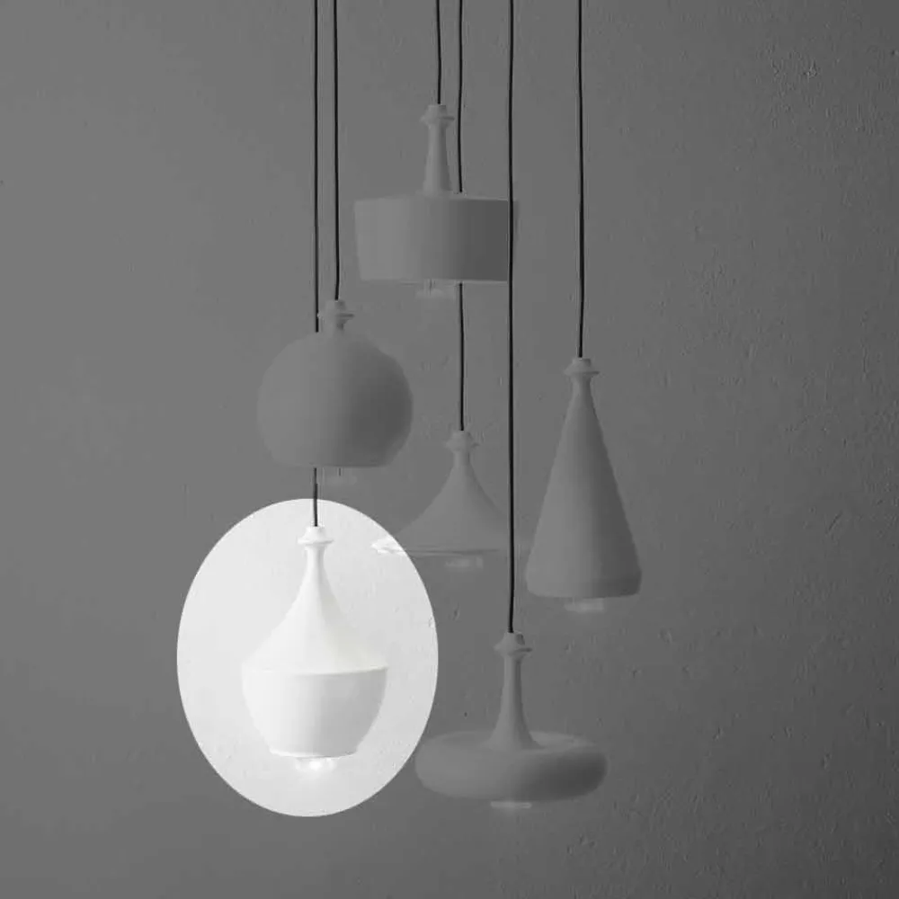 Aldo Bernardi Moderne Pendelleuchten-LED Hängeleuchte aus Keramik Made in Italy - Lustrini L3