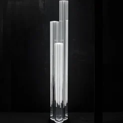 Viadurini Lighting Moderne Stehlampen-Led Kristall Stehlampe Satin Acryl Design Triptychon - Crystol