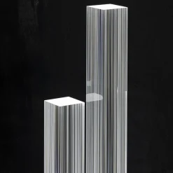 Viadurini Lighting Moderne Stehlampen-Led Kristall Stehlampe Satin Acryl Design Triptychon - Crystol