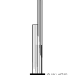 Viadurini Lighting Moderne Stehlampen-Led Kristall Stehlampe Satin Acryl Design Triptychon - Crystol