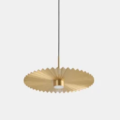 Il Fanale Designer Pendelleuchten-LED Pendelleuchte aus plissiertem Naturmessing - Pliè von