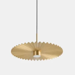 Il Fanale Designer Pendelleuchten-LED Pendelleuchte aus plissiertem Naturmessing - Pliè von