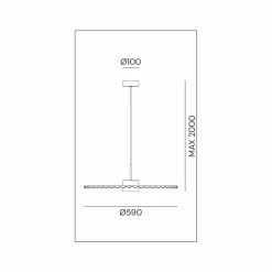 Il Fanale Designer Pendelleuchten-LED Pendelleuchte aus plissiertem Naturmessing - Pliè von