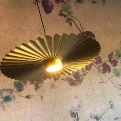 Il Fanale Designer Pendelleuchten-LED Pendelleuchte aus plissiertem Naturmessing - Pliè von