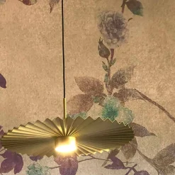 Il Fanale Designer Pendelleuchten-LED Pendelleuchte aus plissiertem Naturmessing - Pliè von