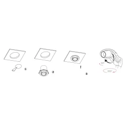 Viadurini Lighting Moderne Deckenleuchten-Led Projektor Verstellbare Deckenleuchte aus Aluminium 4 Stück - Etruskisch