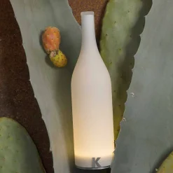 Viadurini Lighting Design Tischlampen-Led Tischlampe in weißem Milchglas Modernes Design - Flasche