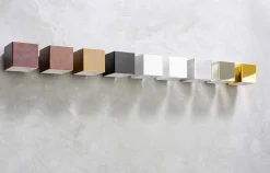 Aldo Bernardi Moderne Wandleuchten-Led Wandleuchte aus Messing und Gips - Cubetto