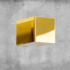 Aldo Bernardi Moderne Wandleuchten-Led Wandleuchte aus Messing und Gips - Cubetto