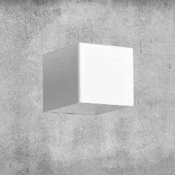 Aldo Bernardi Moderne Wandleuchten-Led Wandleuchte aus Messing und Gips - Cubetto