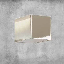 Aldo Bernardi Moderne Wandleuchten-Led Wandleuchte aus Messing und Gips - Cubetto