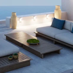 Viadurini Lighting Garten-Wandlampen-LED-Außenprojektor aus Aluminium mit Bewegungssensor - Nerea