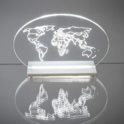 Viadurini Lighting Moderne Tischlampen-LED-betriebene Plexiglas-Tischlampe, hergestellt in Italien – Rapunzel