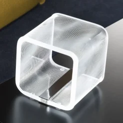 Viadurini Lighting Moderne Tischlampen-LED-Lampe in transparentem Acryl-Kristall-Laser-Dekor - Robiola